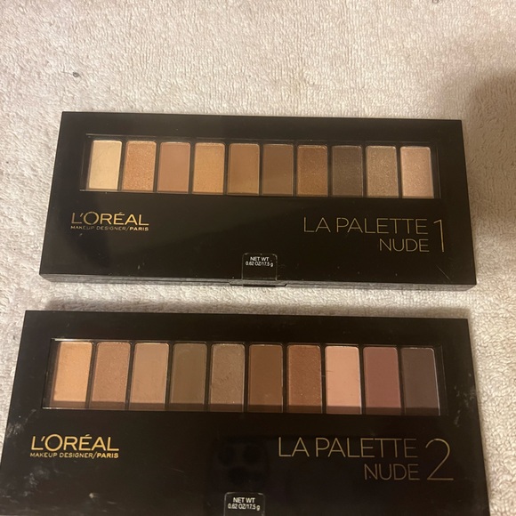 A lot of two L’Oreal eyeshadow palettes, nude and cool tone palettes - Picture 1 of 4